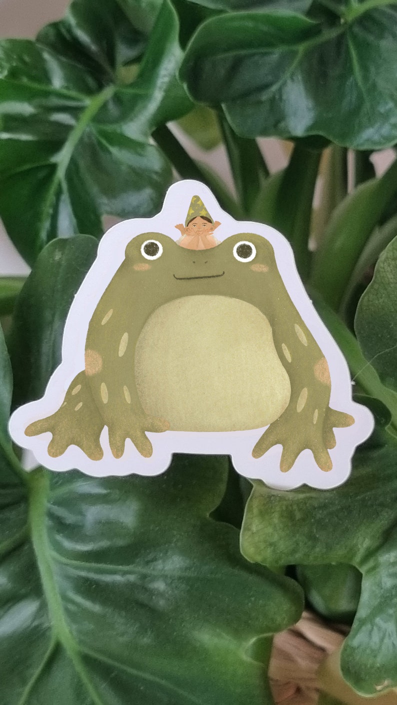 Frog and Fairy Sticker / Waterproof Vinyl Outdoor Laptop, Water Bottle ...
