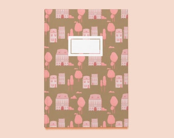 Cità notebook / city houses perfect for sketching hardcover plain journal
