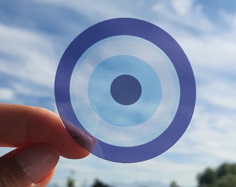 Nazar blue eye sticker / small business, shop small, waterproof, vinyl, outdoor, laptop, water bottle sticker