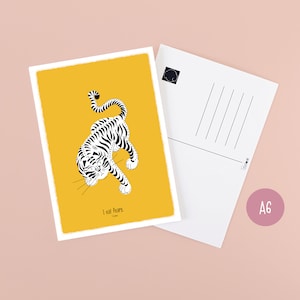 I isset fears / Inspirierende Tiger Illustration Postkarte - A6 Druck
