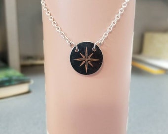 Compass necklace - wanderlust - adventure - travel gift - graduation gift - inspiration jewelry