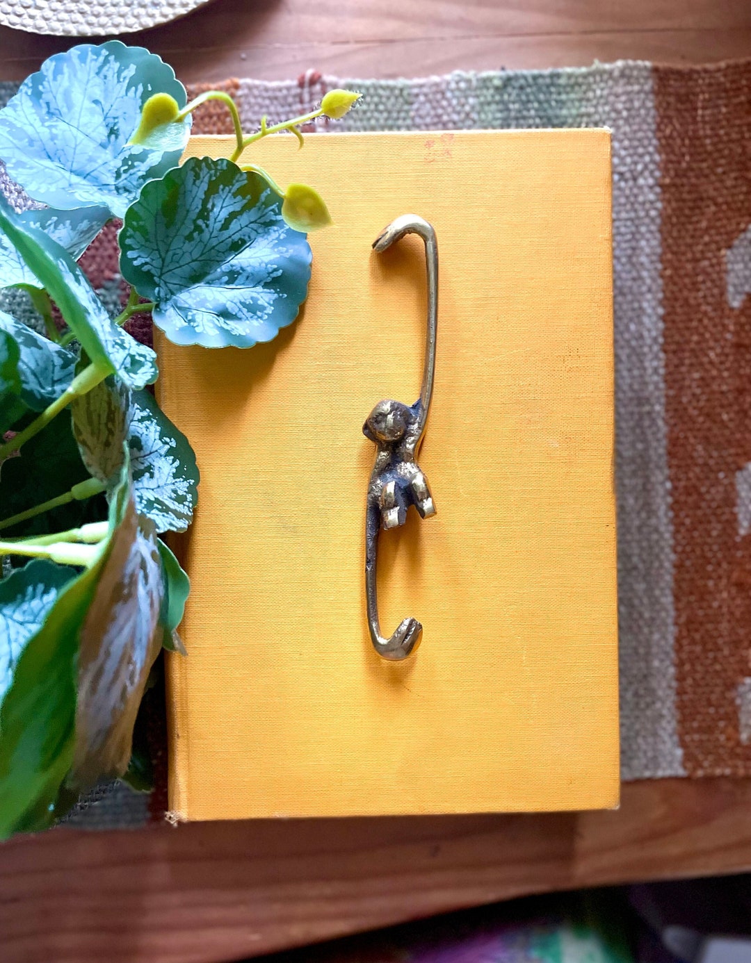Vintage Brass Hanging Monkey Brass Monkey Hangers Brass Etsy