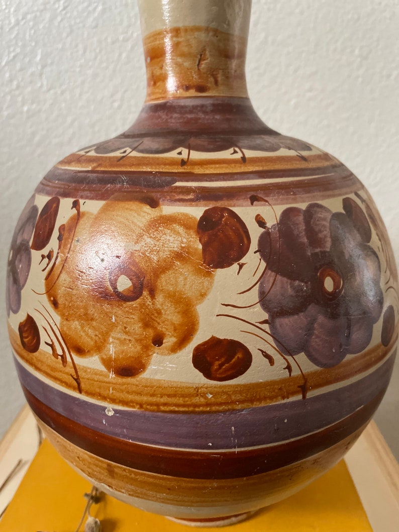 Vintage Large Mexican Vase Mexican Vase With Flowers Mexican Etsy