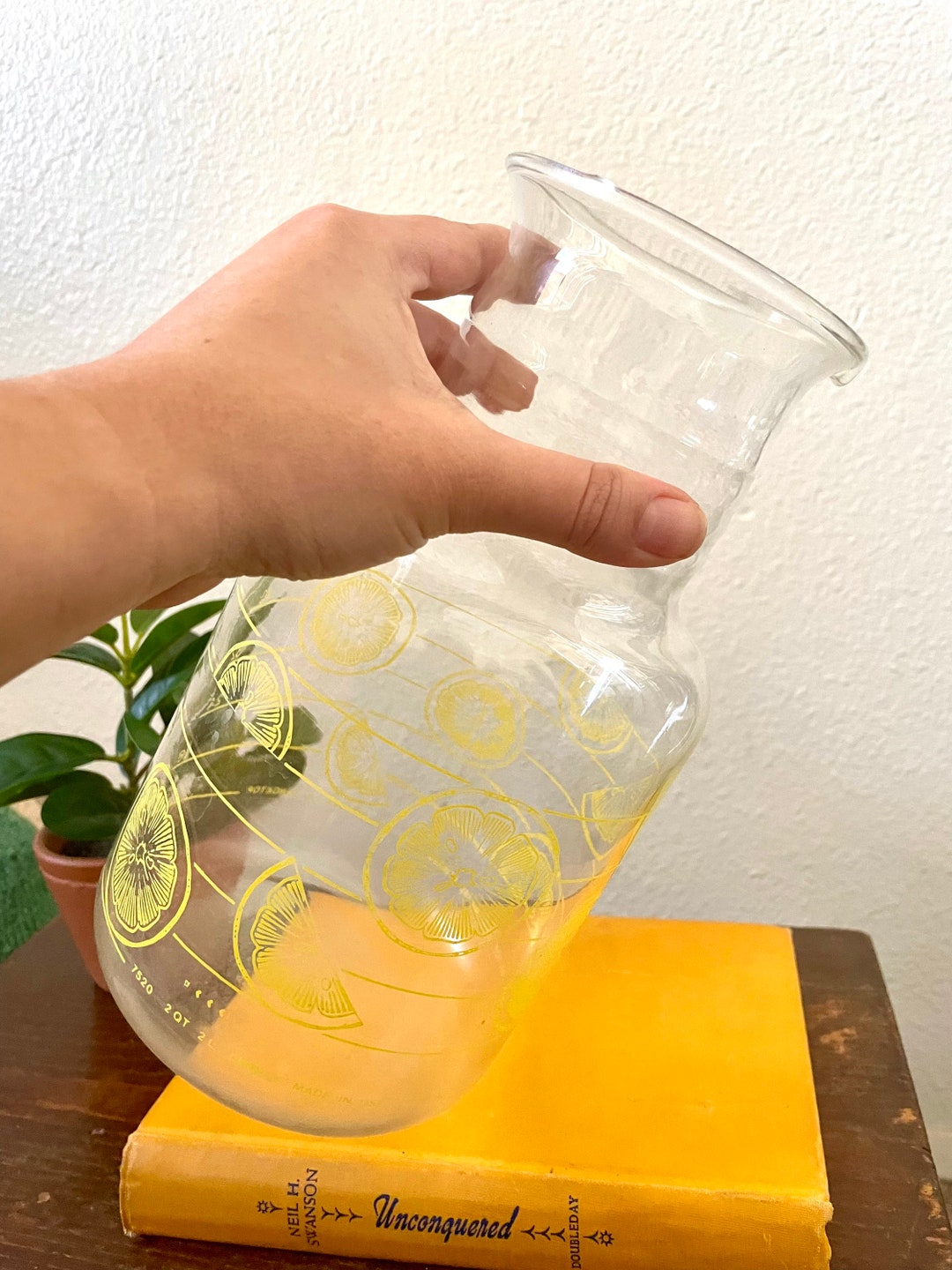 Vintage Pyrex Lemonade Pitcher 70s Clear Glass Pitcher Vintage Etsy