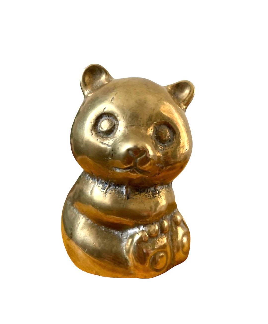 Vintage Brass Teddy Bear Paper Weight Gold Bear Figurine Etsy