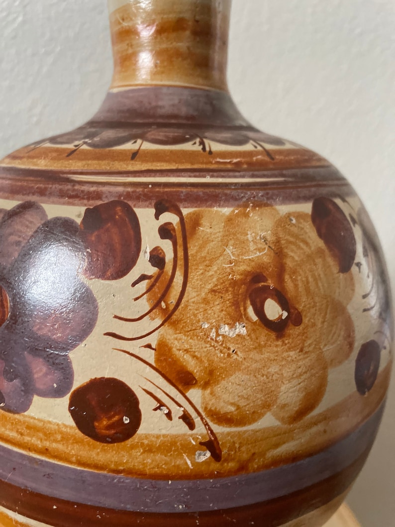 Vintage Large Mexican Vase Mexican Vase With Flowers Mexican Etsy