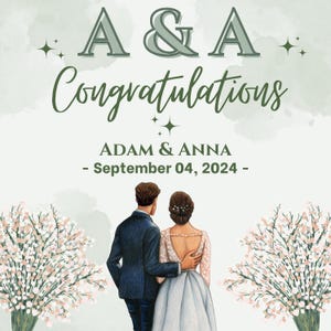 Cartão de felicitações de casamento - Cartão personalizado para o dia do casamento para o casal - Cartão de presente de casamento - Cartão de felicitações de casamento - personalizado