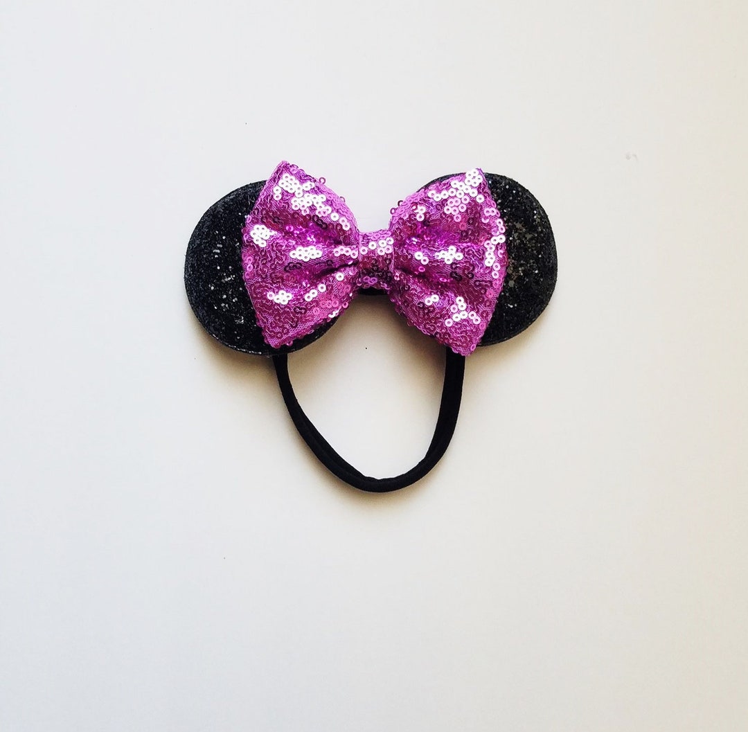 Baby Minnie Mouse Ears with Light Purple Bow / Vintage Style / Etsy.de