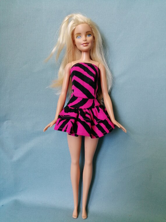 pink and black zebra dress