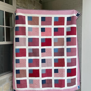 American Flag Quilt Blueprint
