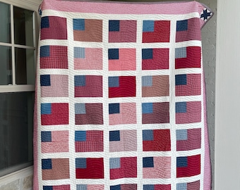 Amerikanische Flagge Quilt Blueprint