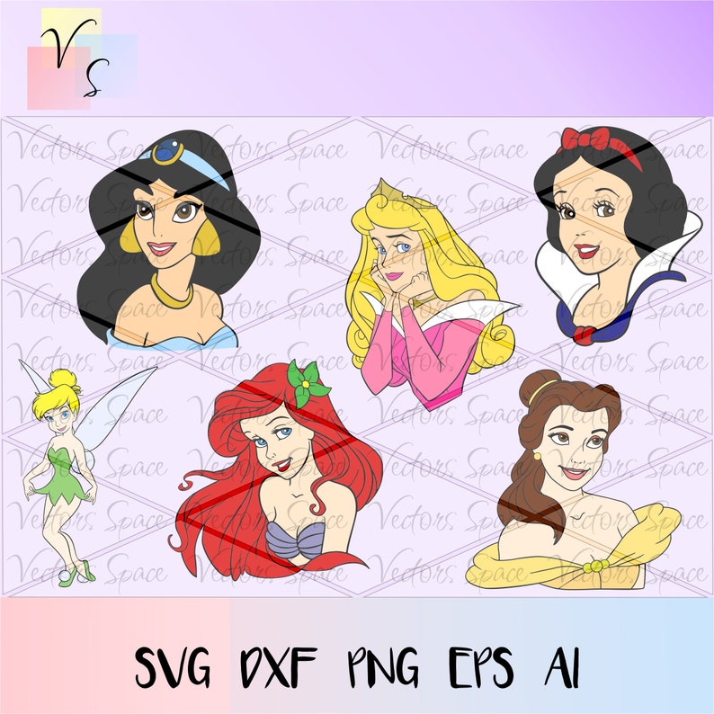 Bundle Princess SVG Designs Disney Files for Cricut Files ...