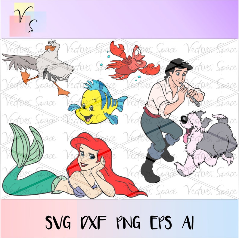 Download Bundle Little Mermaid SVG SilhouetteDisney baby | Etsy