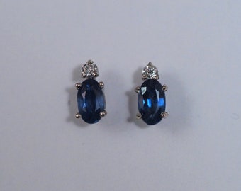 Handmade blue sapphire bridal ring