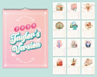 Taylor Swift Lyric Wall Calendar 2023 A4 - Etsy