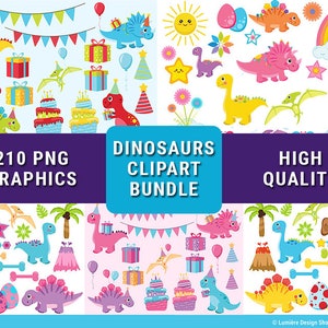 Dinosaur digital clipart bundle - Dinosaur clipart - Cute dinosaur- Rainbow dinosaur - Birthday Dinosaur - BOYS - GIIRLS - Commercial use