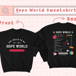 Hobicore sweatshirt, Kpop, Hope, Kpop merch