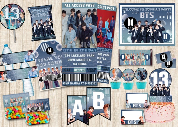 Digital Bts Party Package K Pop Anniversaire K Pop Etsy Digital Bts Party Package K Pop Anniversaire K Pop Etsy