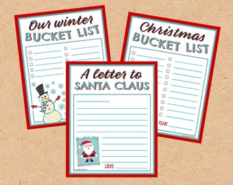 BUNDLE: Winter/Christmas  (Bucket List & Dear Santa Letter)