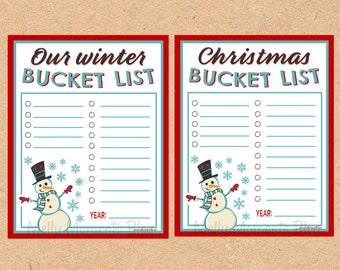 Winter/Christmas Bucket List (empty template)