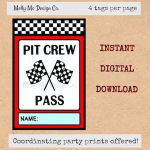 Put bemanning Passes - raceauto / Hot wiel verjaardag partij digitale Download