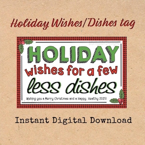 Vakantiewensen/minder gerechten Kerstcadeautag (eten, snack, gastheer, instant digitale download, buurman, vriend, feestdagen, vrolijk) gastvrouw