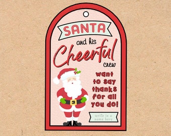 Santa Cheer holiday tag