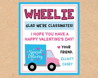 Classmate Valentine Wheel Tag (Oreo, Car, Donut)