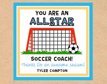 Soccer Coach Thank You Tags (Sports)