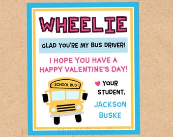 Bus Driver Valentine Tag (Oreo/Wheel)