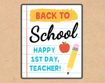 Back to School NOTEPAD Tag (Welcome Back, Teacher, Student)