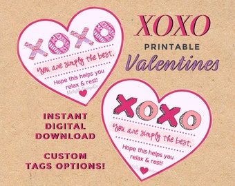 XOXO Valentine tags