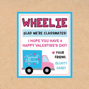 Classmate Valentine Wheel Tag (Oreo, Car, Donut)