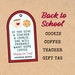 1st Day Teacher Cookie/Coffee tag (Back to School, Instant Digital Download)