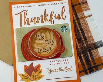 Thankful Gift Card tags (Gratitude, Appreciation, Thanksgiving, Fall)