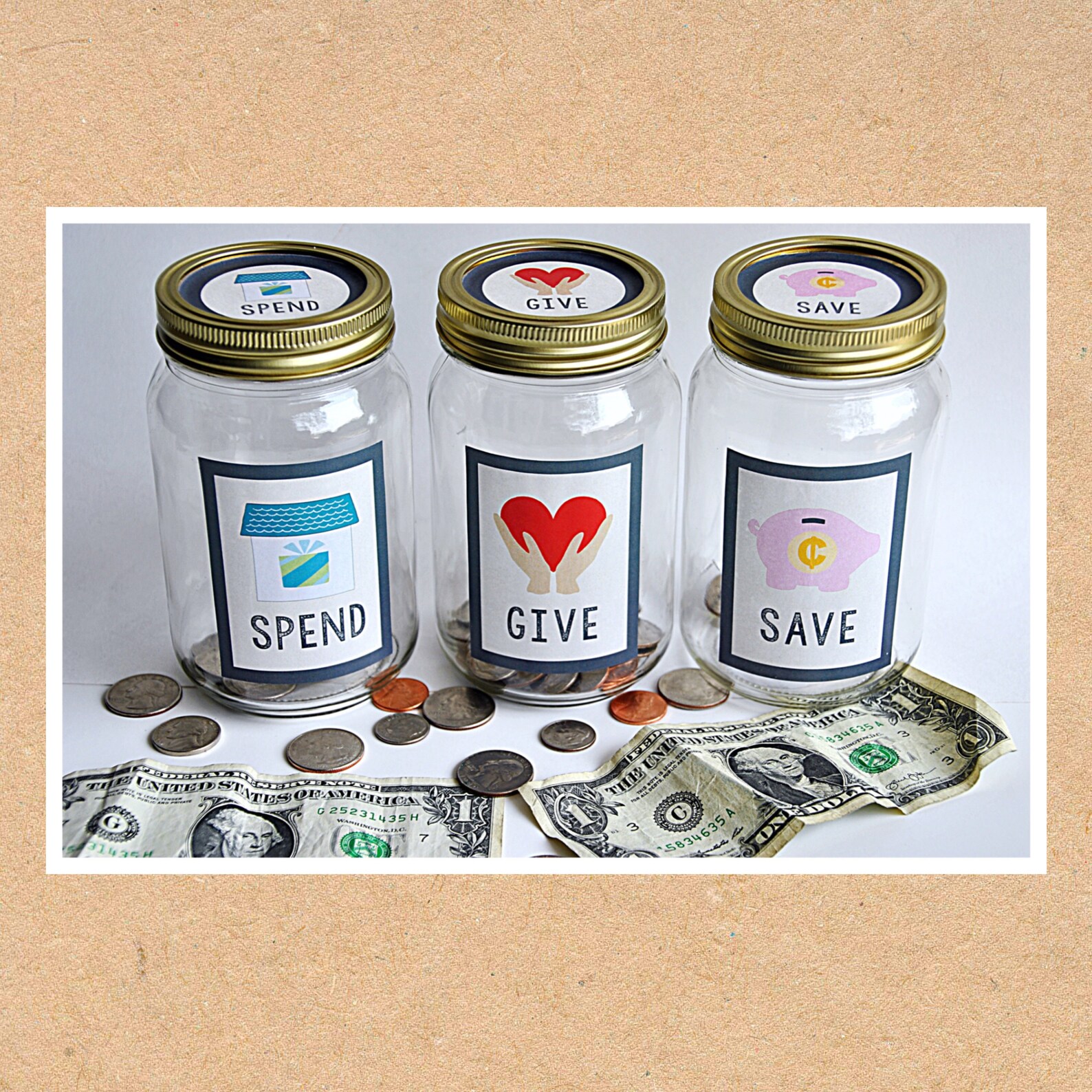 Money Labels for Kids save/spend/give Etsy Australia