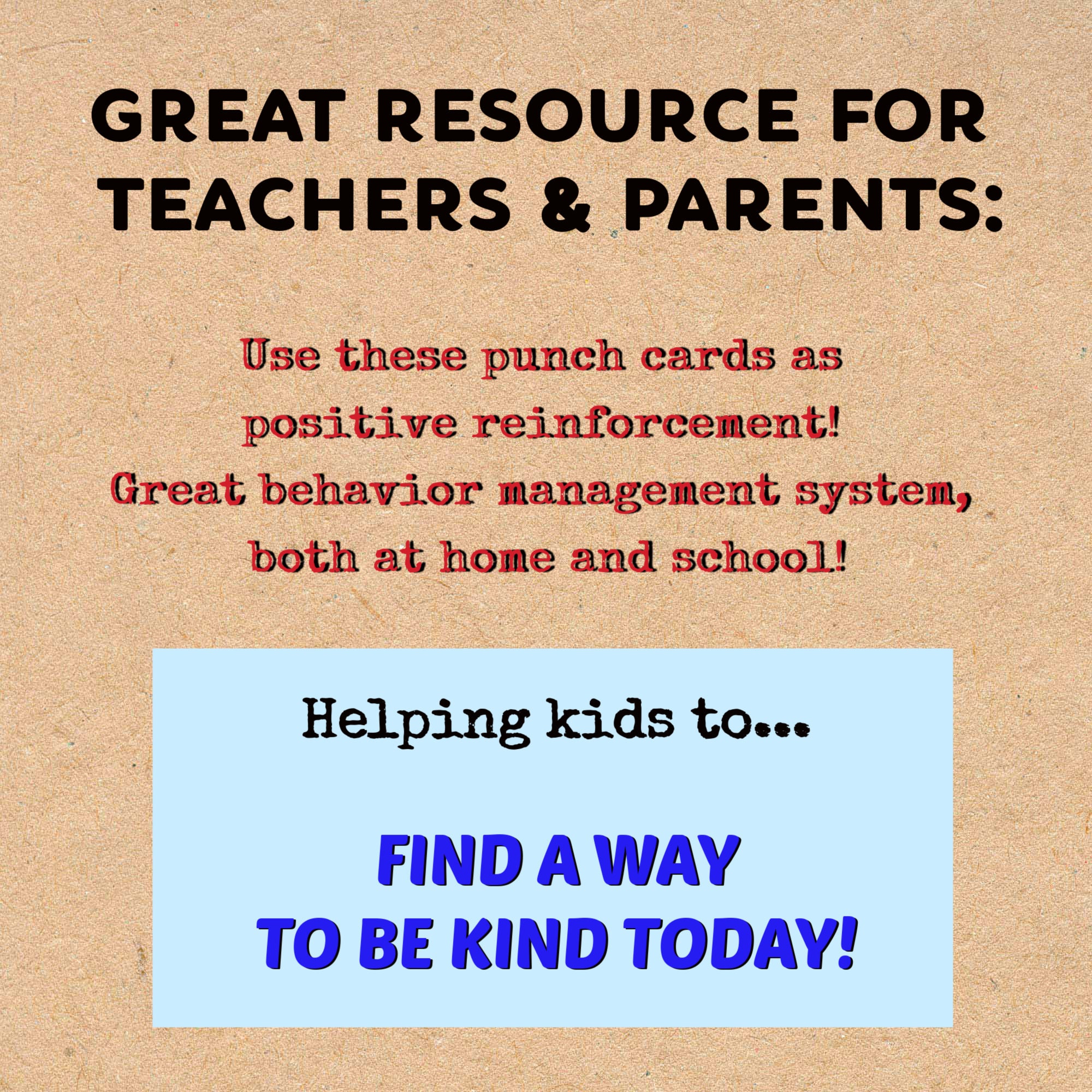 Children's Positive Reinforcement Punch Card – Simplified by Print