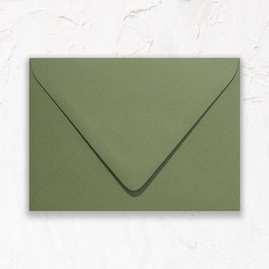 20 Pack - A1 (4Bar), A2, A7 Euro Flap Envelope for Invitations: Matte Mid Green