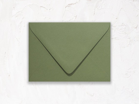 20 Pack - A1 (4Bar), A2, A7 Euro Flap Envelope for Invitations: Matte Mid Green