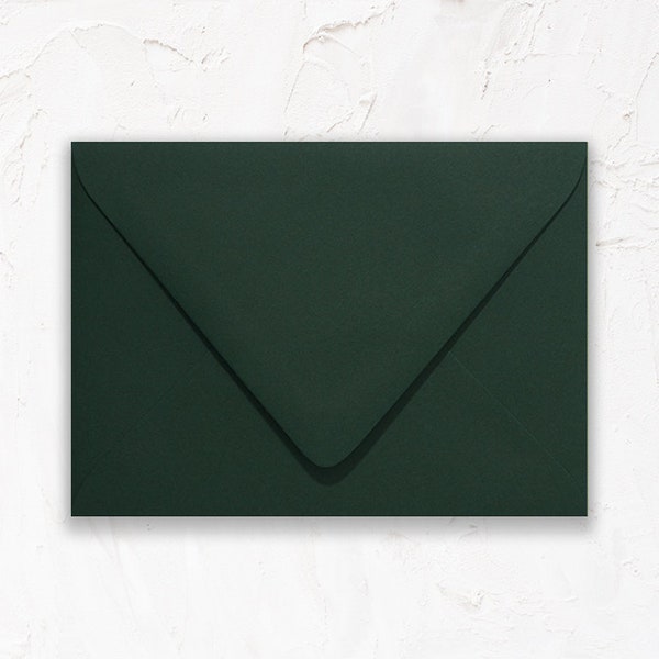 20 Pack - A1 (4Bar), A2, A7 Euro Flap Envelope for Invitations: Matte Racing Green