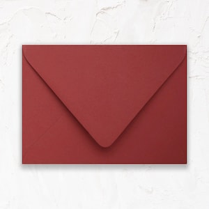 20 Pack - A1 (4Bar), A2, A7 Euro Flap Envelope for Invitations: Matte Scarlet