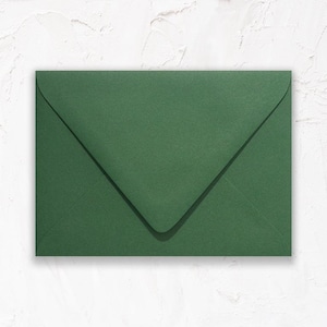 Lot de 20 enveloppes A1 (4 barres), A2, A7 à rabat euro pour faire-part : forêt mate