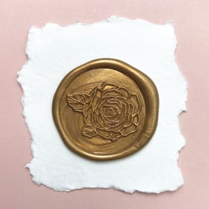 Cachet de cire auto-adhésif de 1,2 po. de diamètre : ROSE