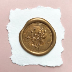 Gold Wax Seal Flower Wax Seal Design Wax Seal Sticker 