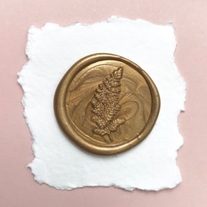 1.2" Dia Self Adhesive Wax Seal: FERN