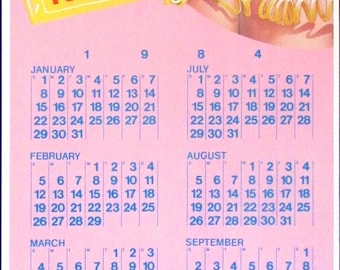 1984 Calendar Etsy