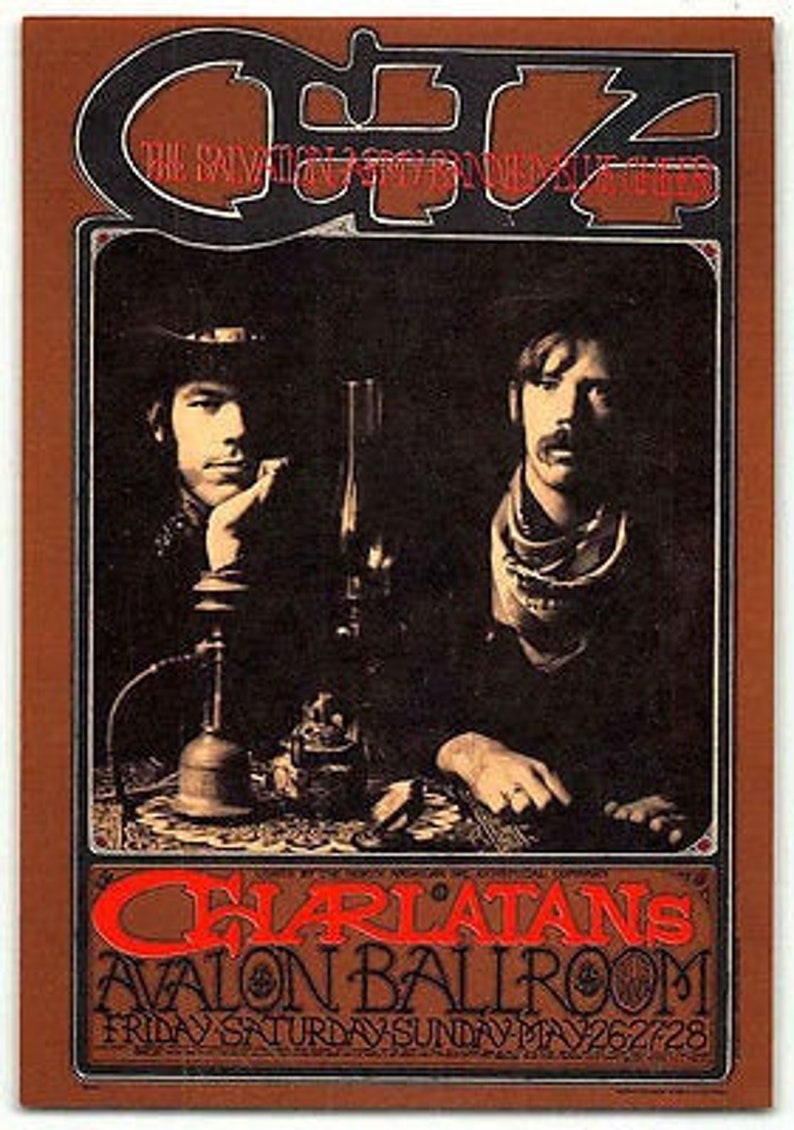 FD 63 Original Avalon Ballroom Postcard CHA Charlatans Blue Cheer 1967 MINT