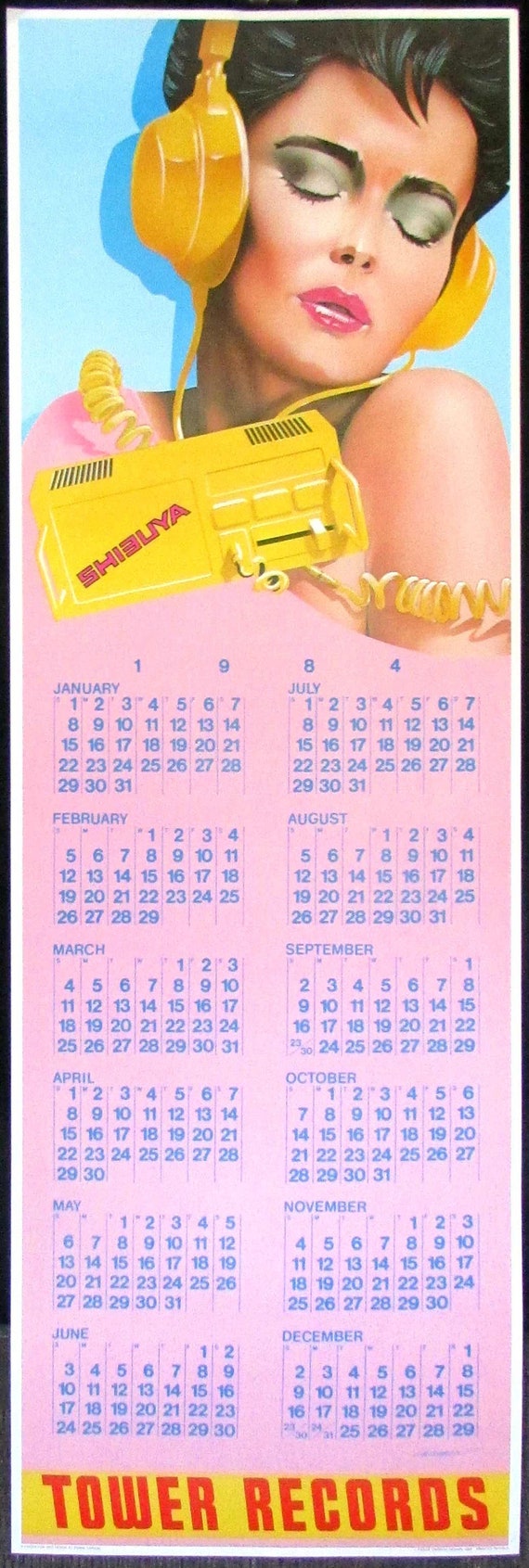 Vintage 1999 Tower Records Calendar poster