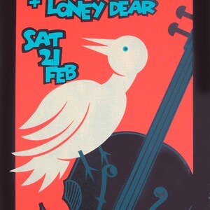Póster de Andrew Bird del Teatro Roseland, serigrafía original firmada por Gary Houston