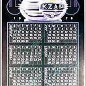 Calendario con póster original de Tower Records KZAP 1979 Smoke Eye Litho de Frank Carson